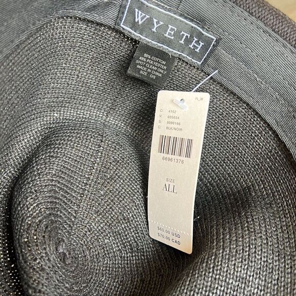 Anthropologie x Wyeth Classic Black Nubby Fedora Hat - Picture 6 of 9